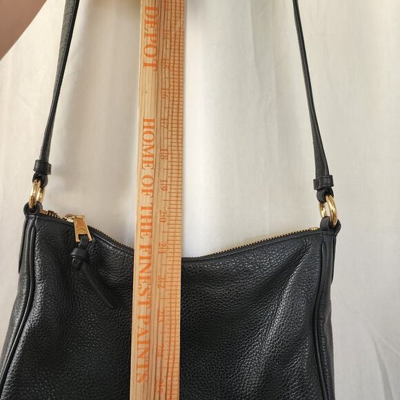 Coach Ellie Refined Pebble Leather File Shoulder Bag/Crossbody Black / Gold - Picture 7 of 12